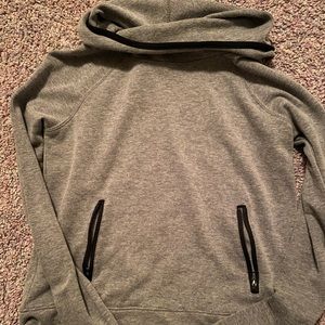 mock neck sweatshirt